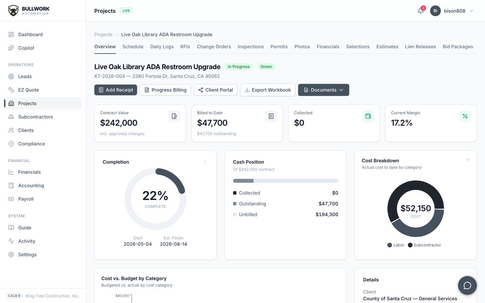 Bullwork Automation product screenshot
